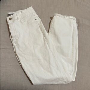 DL1961 Cream High-Rise Ankle Jeans